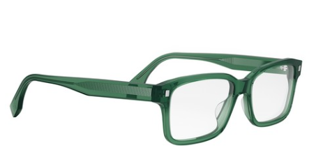 FENDI FE50030I 096 Shiny Green Clear Geometric Men's Eyeglasses