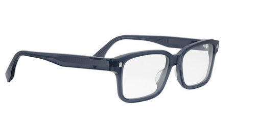 FENDI FE50030I 089 Turquoise Clear Geometric Men's Eyeglasses.