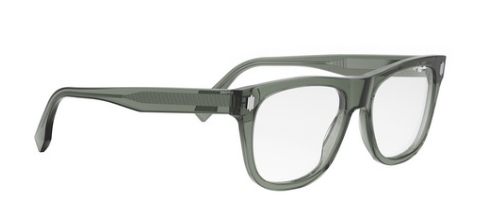 FENDI FE50070I 020 Transparent Grey Round Men's Eyeglasses.