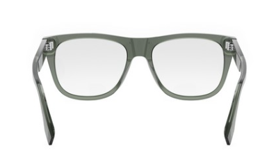 FENDI FE50070I 020 Transparent Grey Round Men's Eyeglasses.