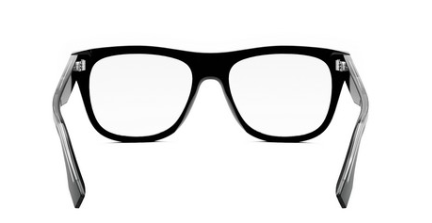 FENDI FE50070I 001 Shiny Black Round Men's Eyeglasses.