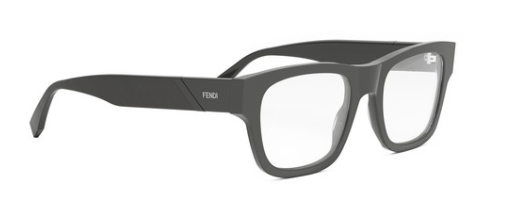 FENDI Diagonal FE50089I 020 Trasparent Grey Round Men's Eyeglasses