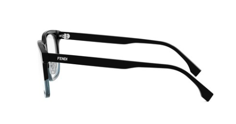 FENDI Fine FE50090F 005 Black Round Men's Eyeglasses