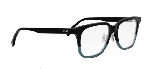 FENDI Fine FE50090F 005 Black Round Men's Eyeglasses