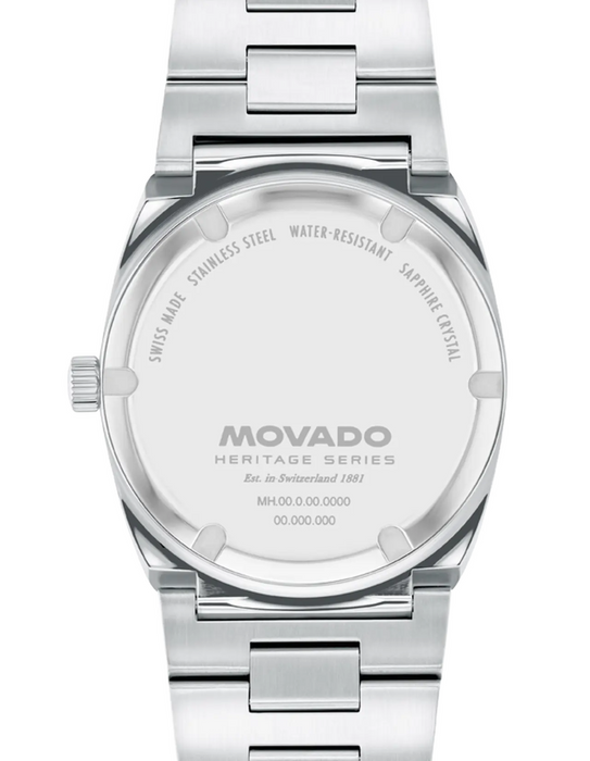 Movado Heritage Series Ondoplan Blue Gradient Fluted Bezel Ionic Men's Watch 3650215