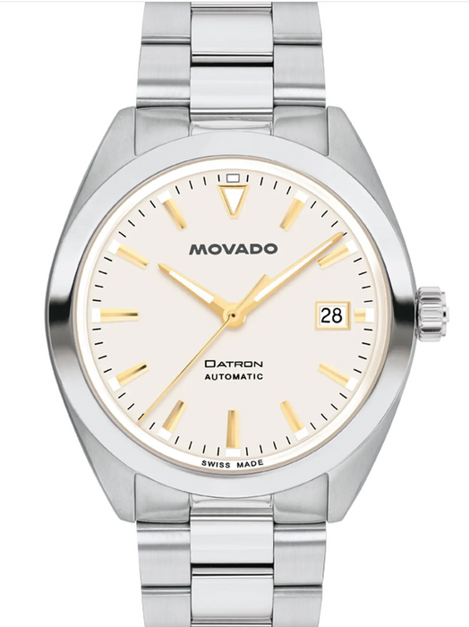 Movado Heritage Series Datron Automatic 3650196 Stainless steel link bracelet/Ivory Super-LuminNova® with index 40mm Unisex Watch