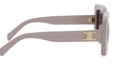 Celine Triomphe CL40304U 45F Shiny Brown with Brown Gradient Square Women's Sunglasses