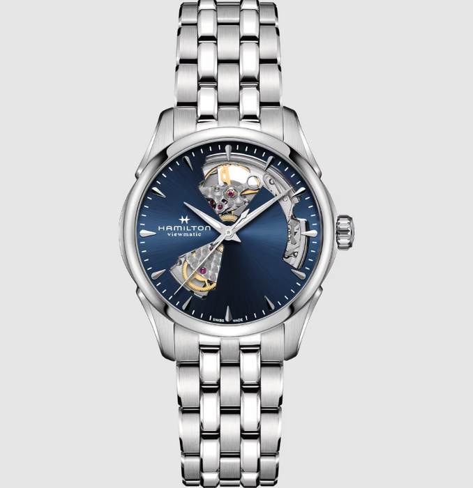 Hamilton Jazzmaster Open Heart Blue Dial Women's Watch H32215141
