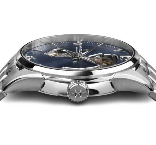 Hamilton Jazzmaster Open Heart Blue Dial Stainless Men Watch H32705141