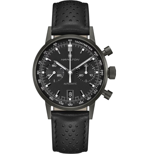 Hamilton American Classic Intra-Matic Auto Chrono Black Dial 40mm Men's Watch H38446730