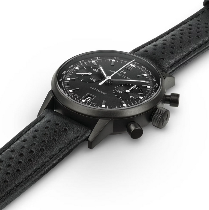 Hamilton American Classic Intra-Matic Auto Chrono Black Dial 40mm Men's Watch H38446730