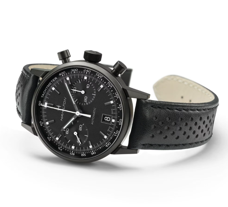 Hamilton American Classic Intra-Matic Auto Chrono Black Dial 40mm Men's Watch H38446730