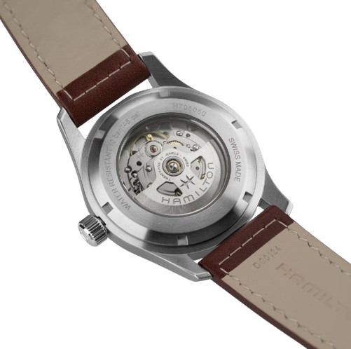 Hamilton Khaki Field Auto Black Dial Brown Leather Men Watch H70555533