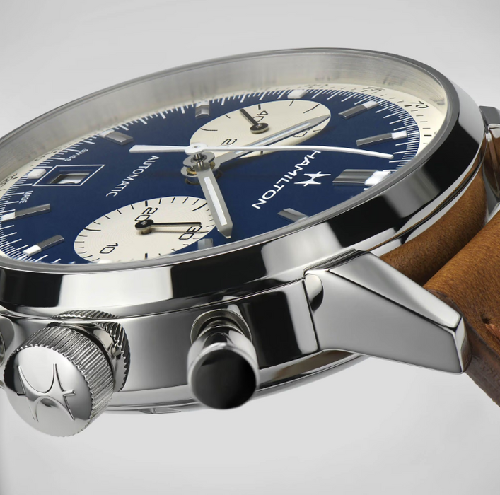 Hamilton American Classic Intra-Matic Auto Chrono Blue Dial Men's Watch H38416541