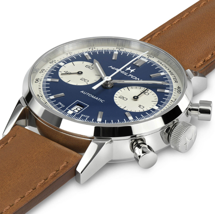 Hamilton American Classic Intra-Matic Auto Chrono Blue Dial Men's Watch H38416541
