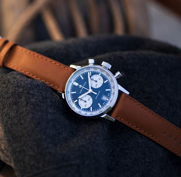 Hamilton American Classic Intra-Matic Auto Chrono Blue Dial Men's Watch H38416541