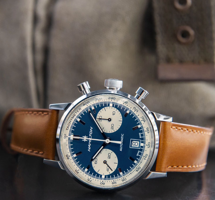Hamilton American Classic Intra-Matic Auto Chrono Blue Dial Men's Watch H38416541