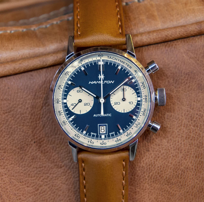 Hamilton American Classic Intra-Matic Auto Chrono Blue Dial Men's Watch H38416541