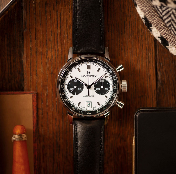 Hamilton American Classic Intra-Matic Auto Chrono White Dial Men's Watch H38416711