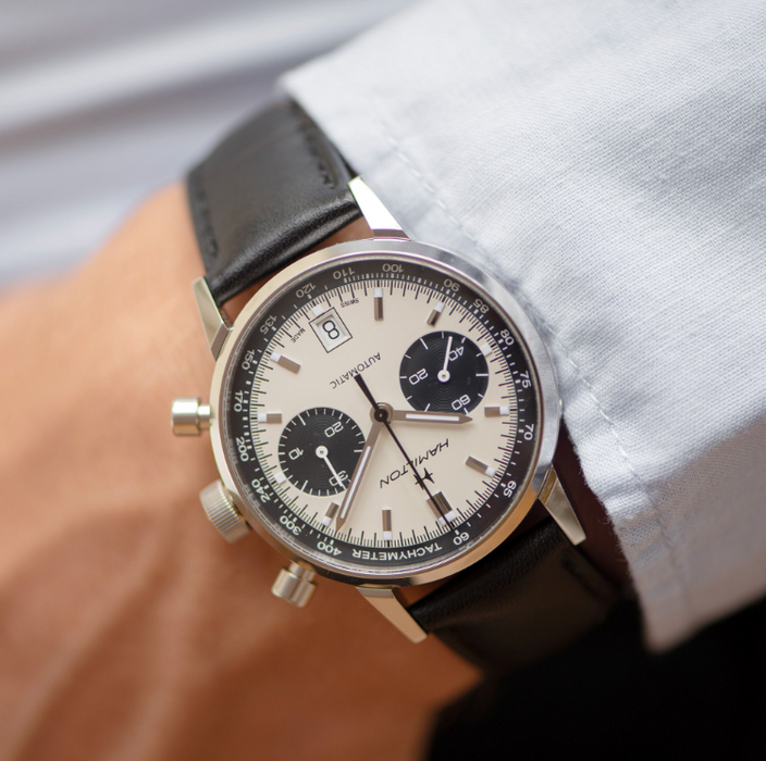 Hamilton American Classic Intra-Matic Auto Chrono White Dial Men's Watch H38416711