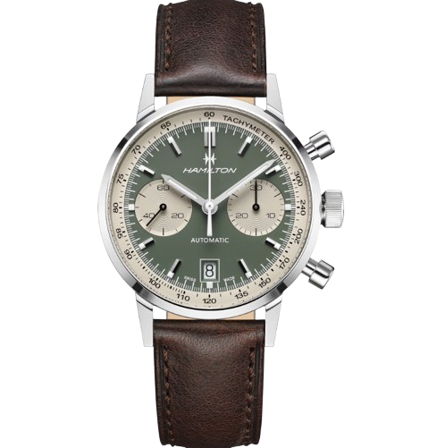 Hamilton American Classic Intra-Matic Auto Chronograph Green Dial Men's Watch H38416560