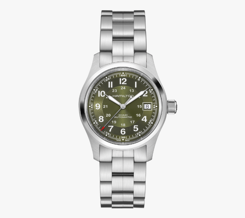 Hamilton Khaki Field Auto Green Dial 38mm Men's Watch H70455160