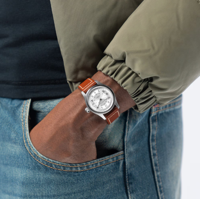 Hamilton Khaki Field Automatic 38mm Silver Dial Men's Watch H70455553