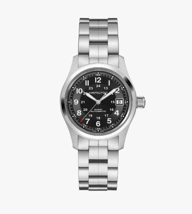 Hamilton Khaki Field Automatic Black Dial Silver Men's Watch H70455133