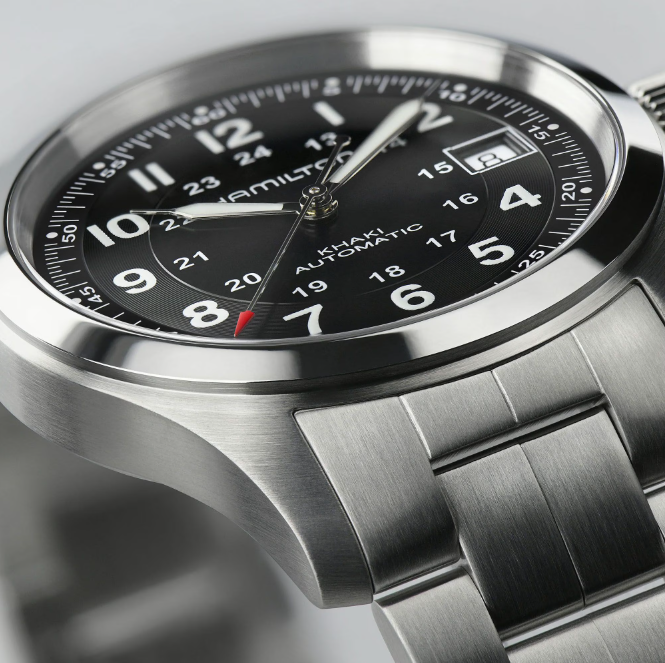 Hamilton Khaki Field Automatic Black Dial Silver Men's Watch H70455133