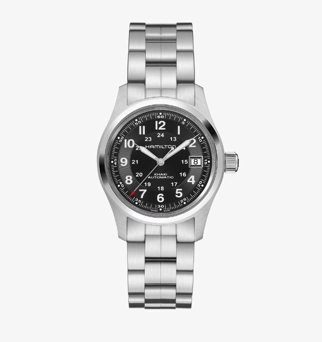 Hamilton Khaki Field Automatic Black Dial Silver Men's Watch H70455133