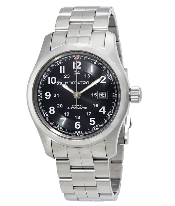 Hamilton Khaki Field Automatic Black Dial Silver Men's Watch H70515137