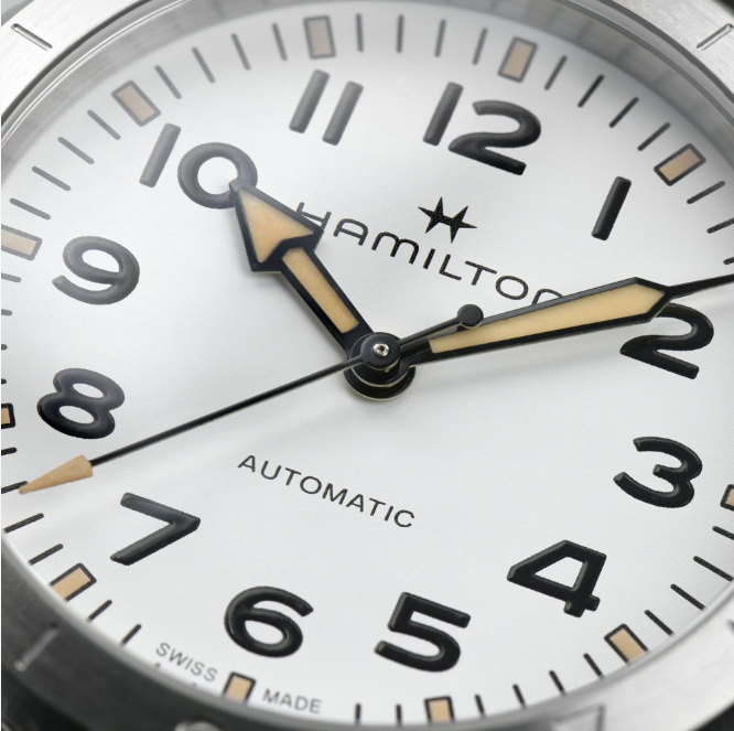 Hamilton Khaki Field Automatic White Dial Leather Round Men's Watch H70225510