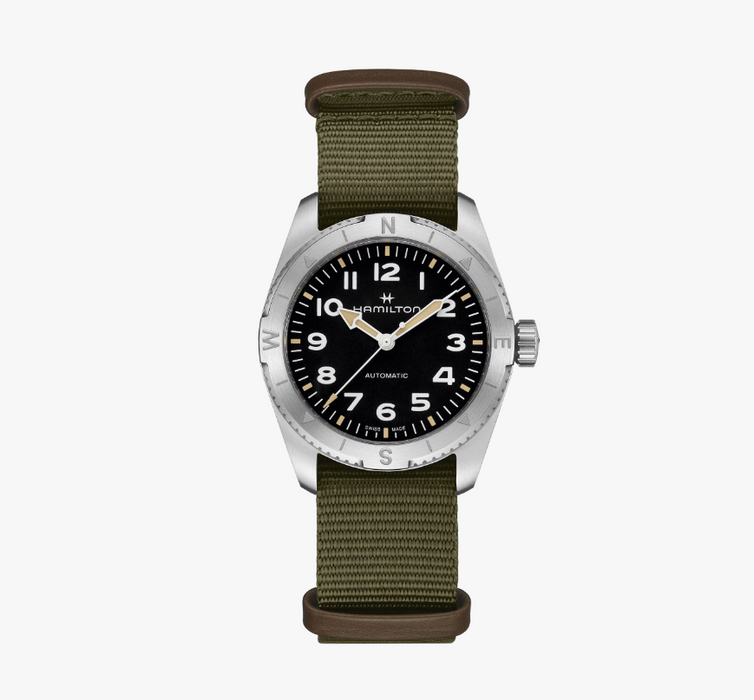 Hamilton KHAKI FIELD EXPEDITION AUTO 41 mm Black Dial Green Textile Men's Watch H70315931