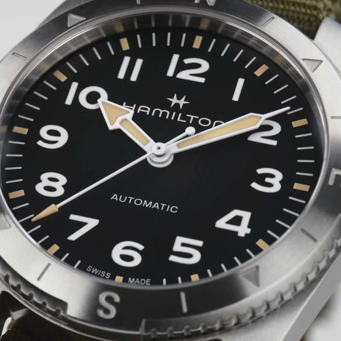 Hamilton KHAKI FIELD EXPEDITION AUTO 41 mm Black Dial Green Textile Men's Watch H70315931