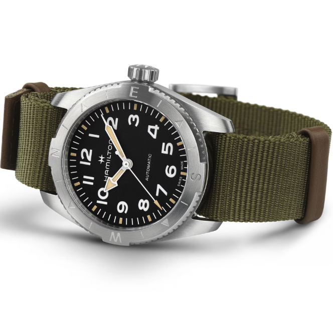 Hamilton KHAKI FIELD EXPEDITION AUTO 41 mm Black Dial Green Textile Men's Watch H70315931