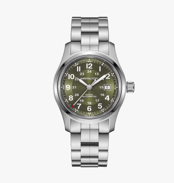 Hamilton Khaki Field Green dial Auto 42mm Stainless steel Men's Watch H70605160.