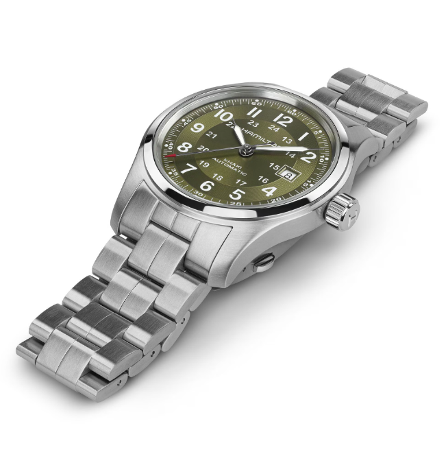 Hamilton Khaki Field Green dial Auto 42mm Stainless steel Men's Watch H70605160.