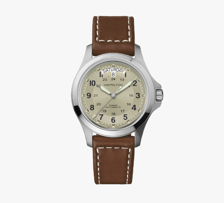 Hamilton Khaki Field King Auto Brown Leather Men's Watch H64455523