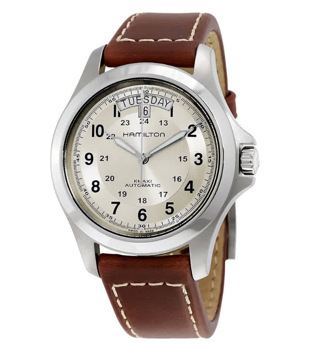 Hamilton Khaki Field King Auto Brown Leather Men's Watch H64455523