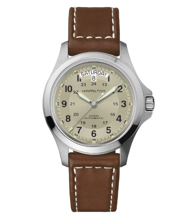 Hamilton Khaki Field King Auto Brown Leather Men's Watch H64455523
