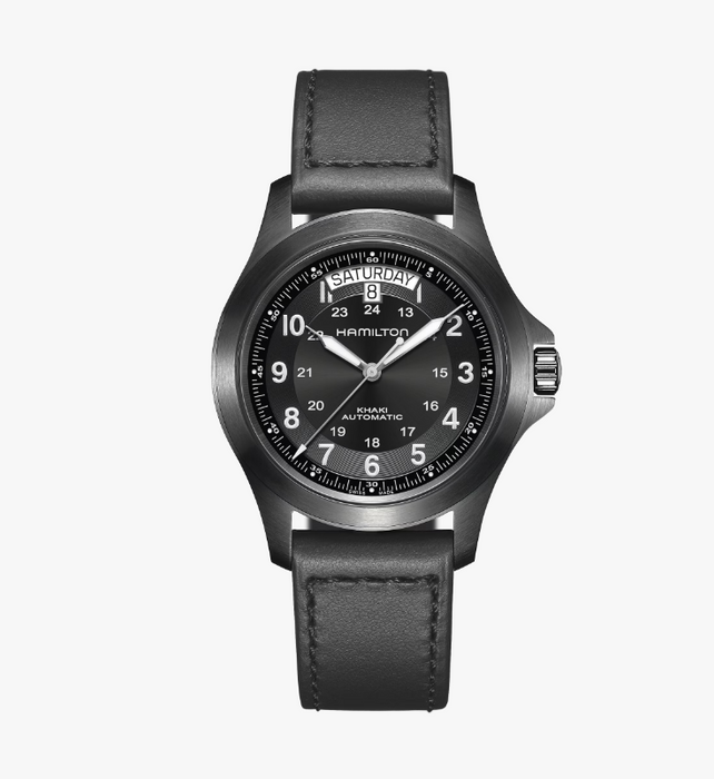 Hamilton Khaki Field King Black Dial & Leather Men's Watch H64465733