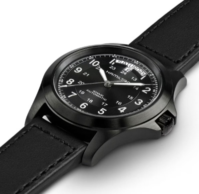 Hamilton Khaki Field King Black Dial & Leather Men's Watch H64465733