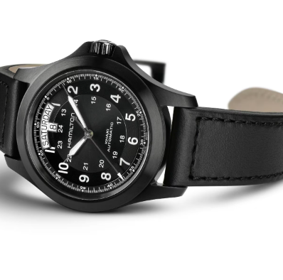 Hamilton Khaki Field King Black Dial & Leather Men's Watch H64465733
