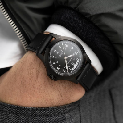 Hamilton Khaki Field King Black Dial & Leather Men's Watch H64465733