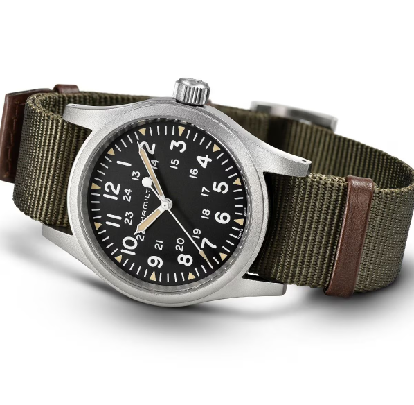Hamilton Khaki Field Mechanical Black Dial Nylon Men's Watch H69439931