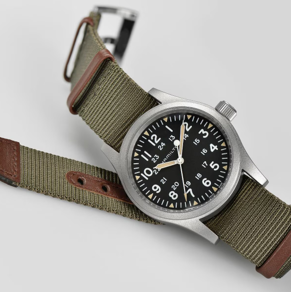 Hamilton Khaki Field Mechanical Black Dial Nylon Men's Watch H69439931