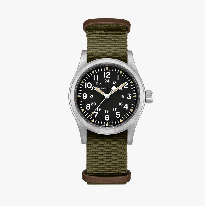 Hamilton Khaki Field Mechanical Black Dial Nylon Men's Watch H69439931