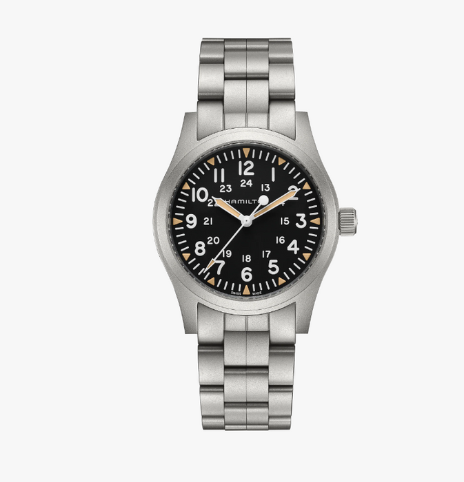Hamilton Khaki Field Mechanical Black dial Stainless steel Case 42mm Unisex Watch H69529133