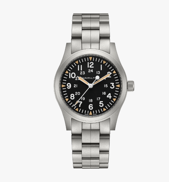 Hamilton Khaki Field Mechanical Black dial Stainless steel Case 42mm Unisex Watch H69529133