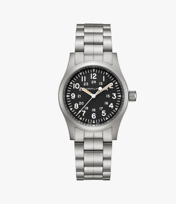Hamilton Khaki Field Mechanical Black Dial Stainless Steel Men's Watch H69439131